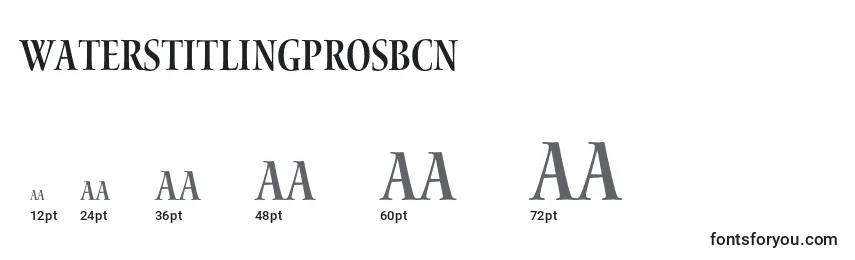 WaterstitlingproSbcn Font Sizes