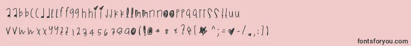fuente Blackmambadg – Fuentes Negras Sobre Fondo Rosa