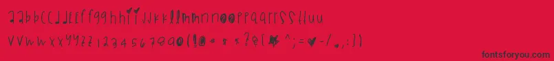 Шрифт Blackmambadg – чёрные шрифты на красном фоне