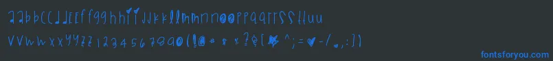 Шрифт Blackmambadg – синие шрифты на чёрном фоне