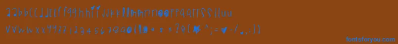 Blackmambadg Font – Blue Fonts on Brown Background