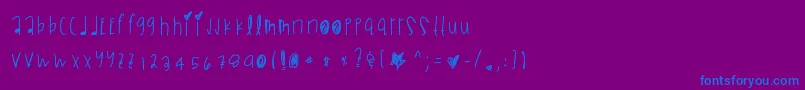 Шрифт Blackmambadg – синие шрифты на фиолетовом фоне