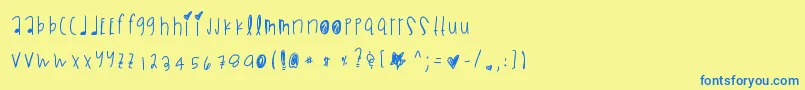 Blackmambadg Font – Blue Fonts on Yellow Background