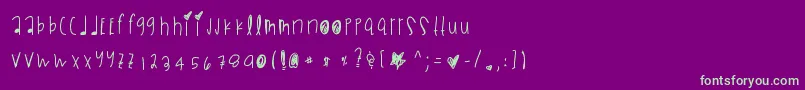 Blackmambadg Font – Green Fonts on Purple Background