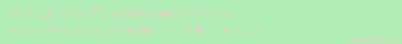 Blackmambadg-fontti – vaaleanpunaiset fontit vihreällä taustalla