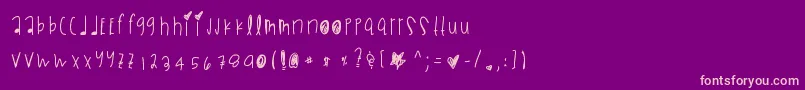 Blackmambadg-Schriftart – Rosa Schriften auf violettem Hintergrund