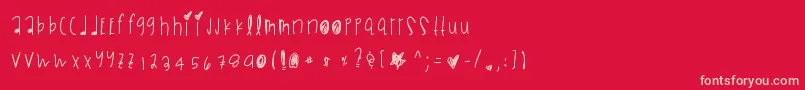 Blackmambadg Font – Pink Fonts on Red Background