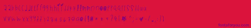 Blackmambadg Font – Purple Fonts on Red Background