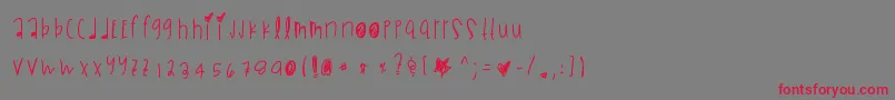 Blackmambadg Font – Red Fonts on Gray Background