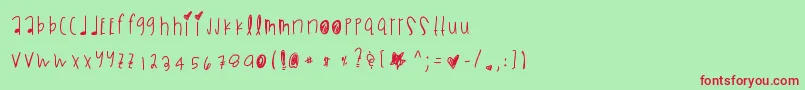 Шрифт Blackmambadg – красные шрифты на зелёном фоне