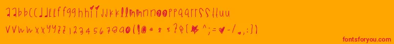 Blackmambadg Font – Red Fonts on Orange Background