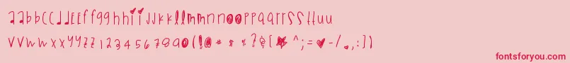Blackmambadg Font – Red Fonts on Pink Background