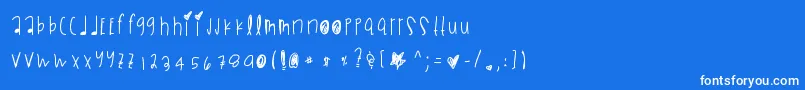 Blackmambadg-Schriftart – Weiße Schriften auf blauem Hintergrund