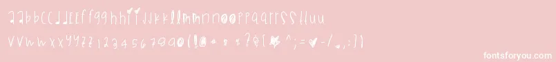 Шрифт Blackmambadg – белые шрифты на розовом фоне