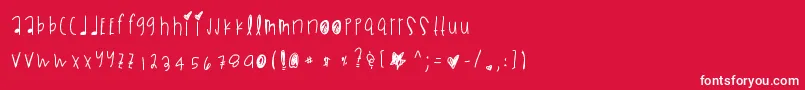 フォントBlackmambadg – 赤い背景に白い文字