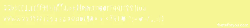 Blackmambadg Font – White Fonts on Yellow Background