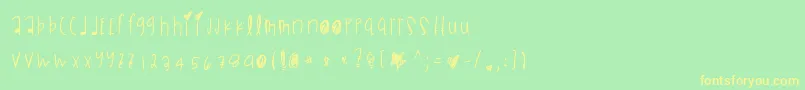 Шрифт Blackmambadg – жёлтые шрифты на зелёном фоне
