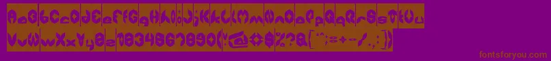 AirplaneInverse Font – Brown Fonts on Purple Background