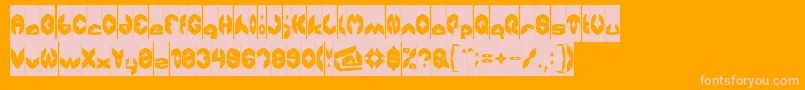 AirplaneInverse Font – Pink Fonts on Orange Background