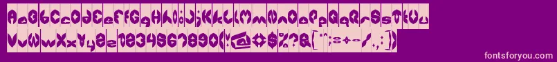 AirplaneInverse Font – Pink Fonts on Purple Background