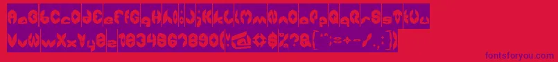 AirplaneInverse Font – Purple Fonts on Red Background