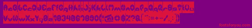AirplaneInverse Font – Red Fonts on Purple Background