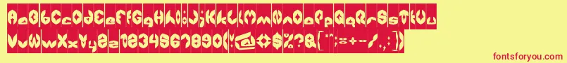 AirplaneInverse Font – Red Fonts on Yellow Background