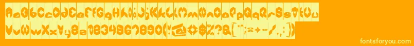 AirplaneInverse Font – Yellow Fonts on Orange Background