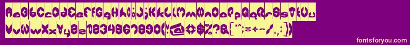 AirplaneInverse Font – Yellow Fonts on Purple Background