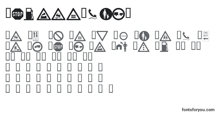 Czcionka Wmroadsigns – alfabet, cyfry, specjalne znaki