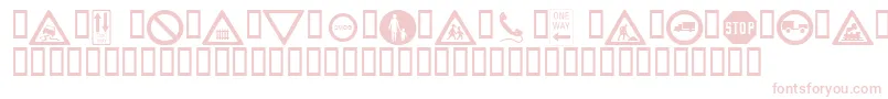 Wmroadsigns Font – Pink Fonts on White Background