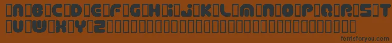 Шрифт DepthChargeSemiphat – чёрные шрифты на коричневом фоне