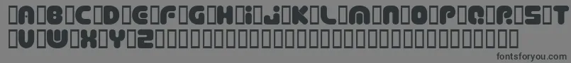 フォントDepthChargeSemiphat – 黒い文字の灰色の背景