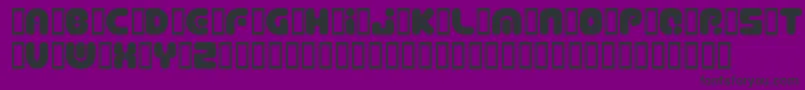 フォントDepthChargeSemiphat – 紫の背景に黒い文字