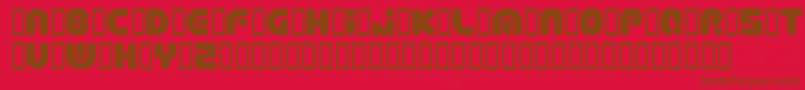 DepthChargeSemiphat Font – Brown Fonts on Red Background