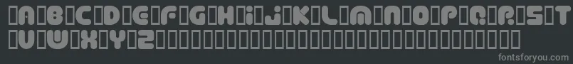DepthChargeSemiphat Font – Gray Fonts on Black Background