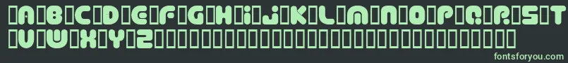 フォントDepthChargeSemiphat – 黒い背景に緑の文字