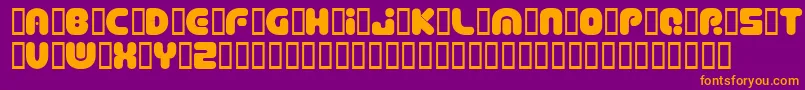 DepthChargeSemiphat Font – Orange Fonts on Purple Background