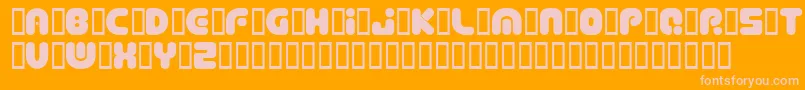 DepthChargeSemiphat Font – Pink Fonts on Orange Background