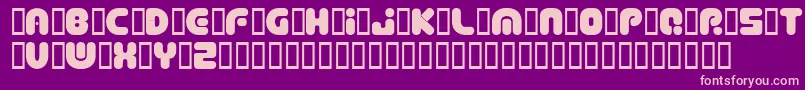 DepthChargeSemiphat Font – Pink Fonts on Purple Background