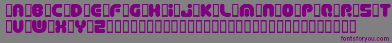 フォントDepthChargeSemiphat – 紫色のフォント、灰色の背景