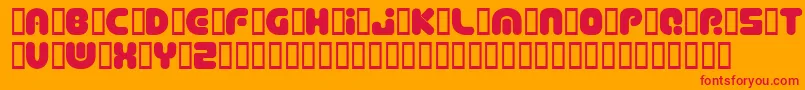 DepthChargeSemiphat Font – Red Fonts on Orange Background