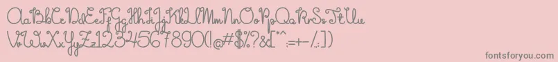 fuente TheFlowerySpring – Fuentes Grises Sobre Fondo Rosa