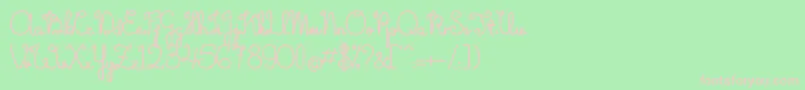 TheFlowerySpring Font – Pink Fonts on Green Background