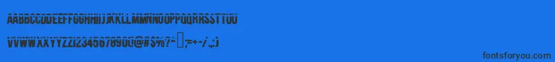 Waterline Font – Black Fonts on Blue Background