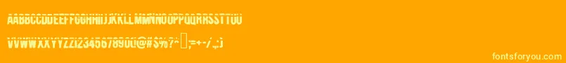 Waterline Font – Yellow Fonts on Orange Background