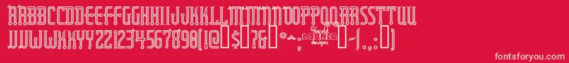 Rubaiyatengraved Font – Pink Fonts on Red Background