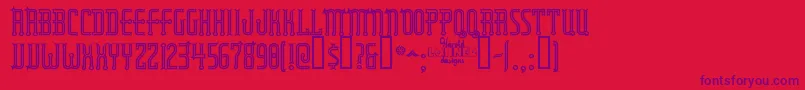 Rubaiyatengraved-Schriftart – Violette Schriften auf rotem Hintergrund