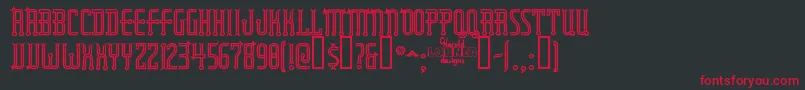 Rubaiyatengraved Font – Red Fonts on Black Background
