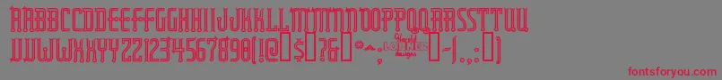 Rubaiyatengraved Font – Red Fonts on Gray Background